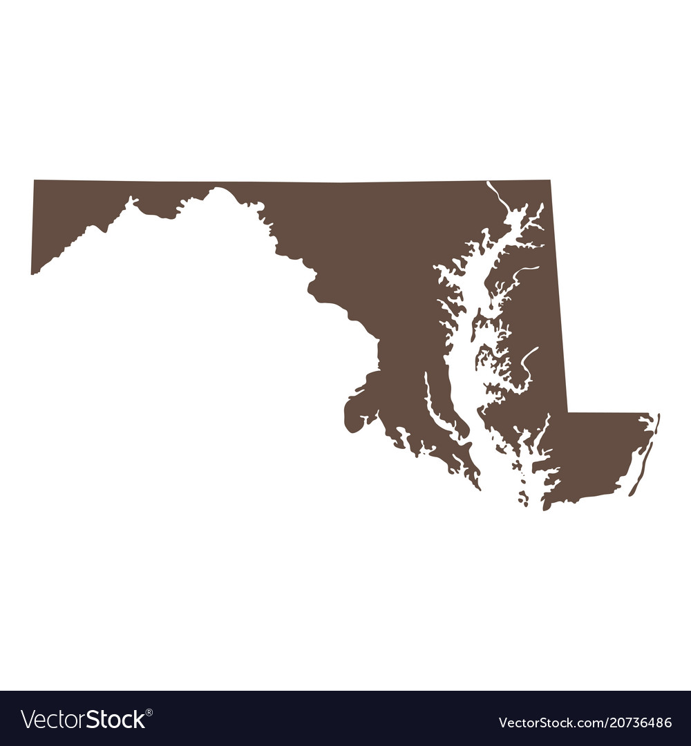 Maryland State Map Outline
