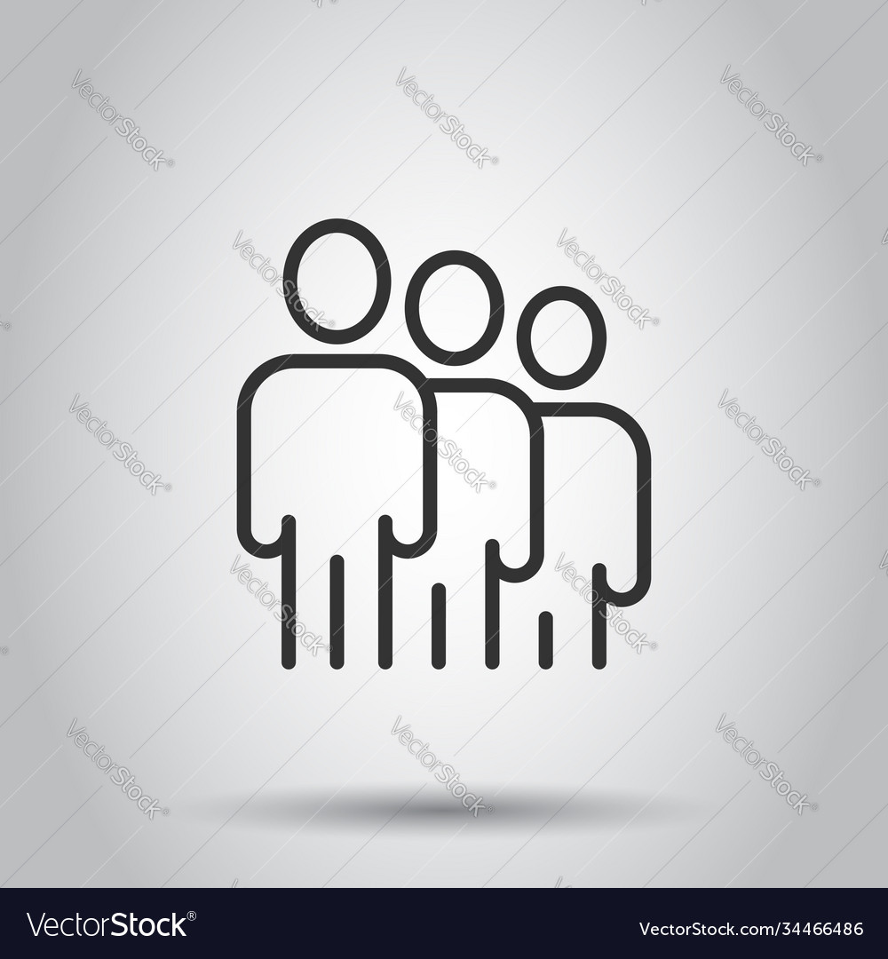 People communication icon in flat style