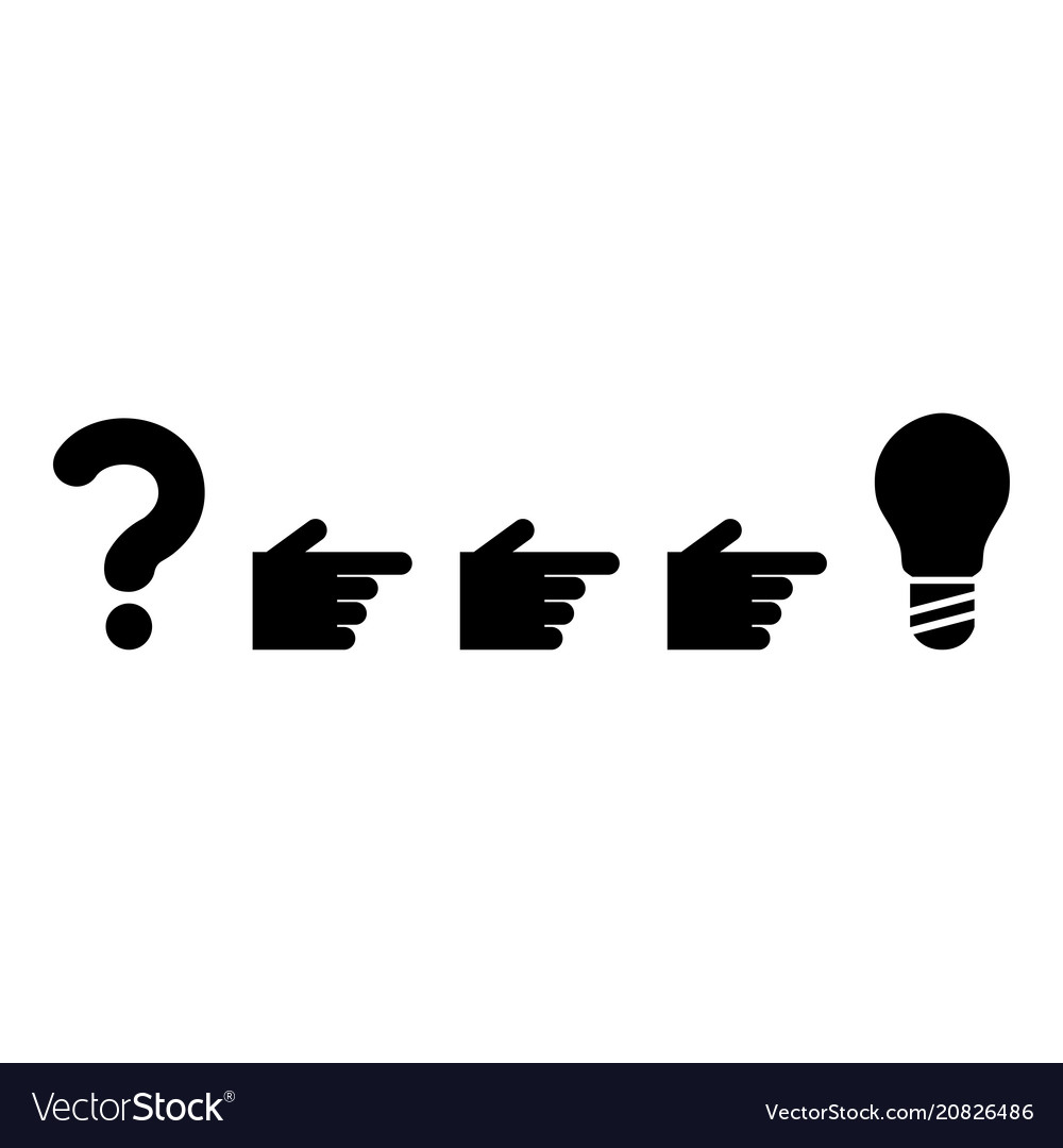 Problem solution concept icon black color flat Vector Image