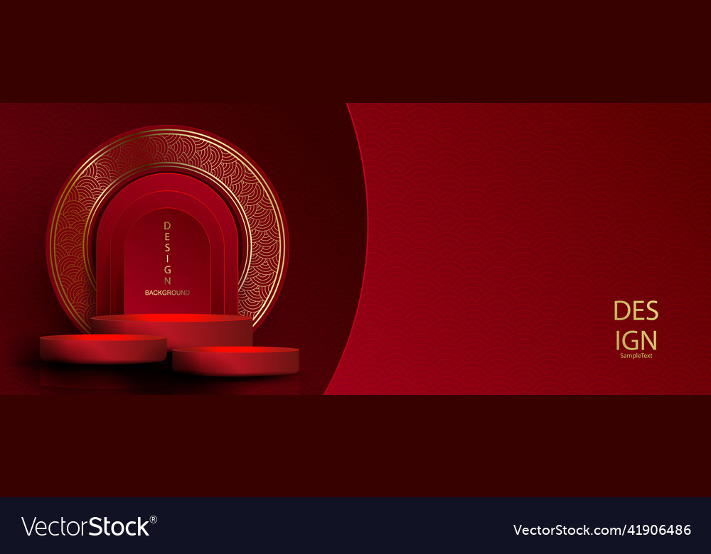 Red texture with a stage and frame vector image Red texture with a stage and frame