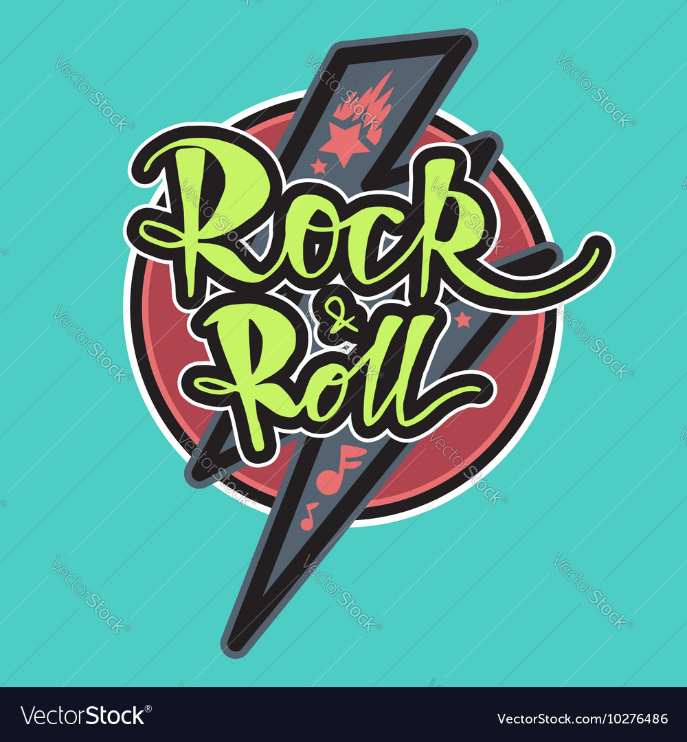 Rock and roll lettering