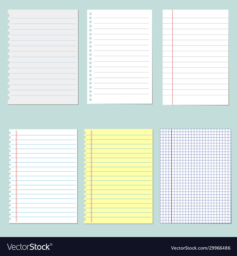 Set different notebook paper