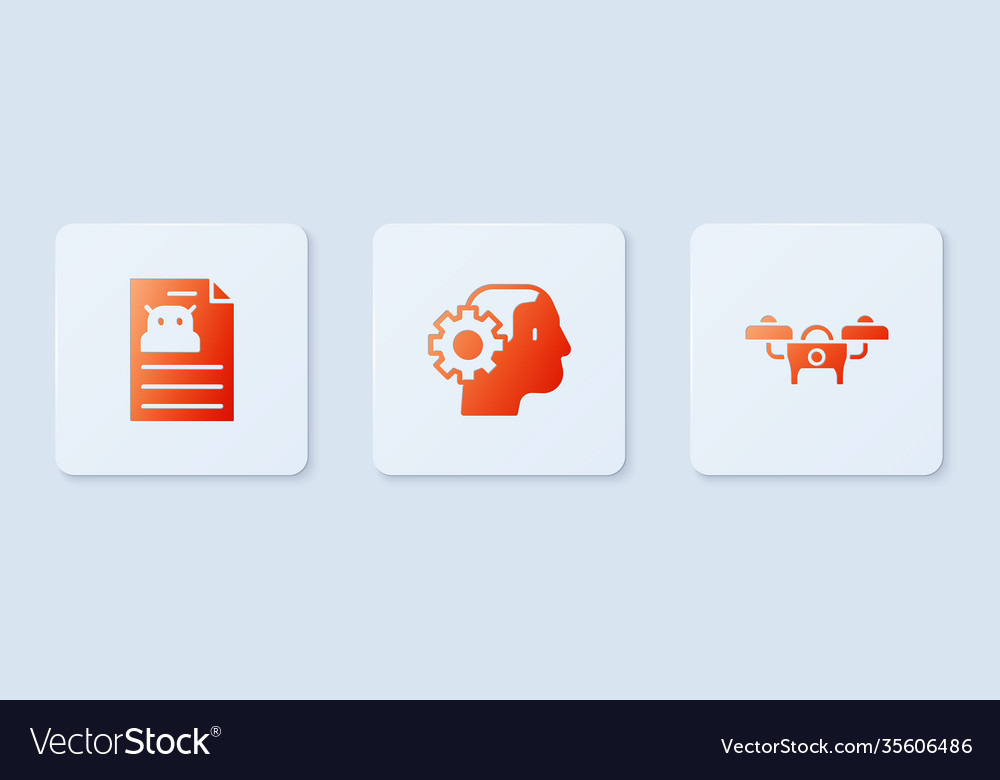 Set humanoid robot technical specification vector image Set humanoid robot technical specification