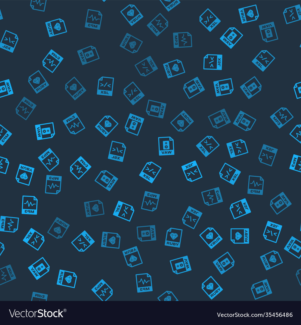Set ruby file document xsl wav and mp3 Vector Image Set ruby file document xsl wav and mp3