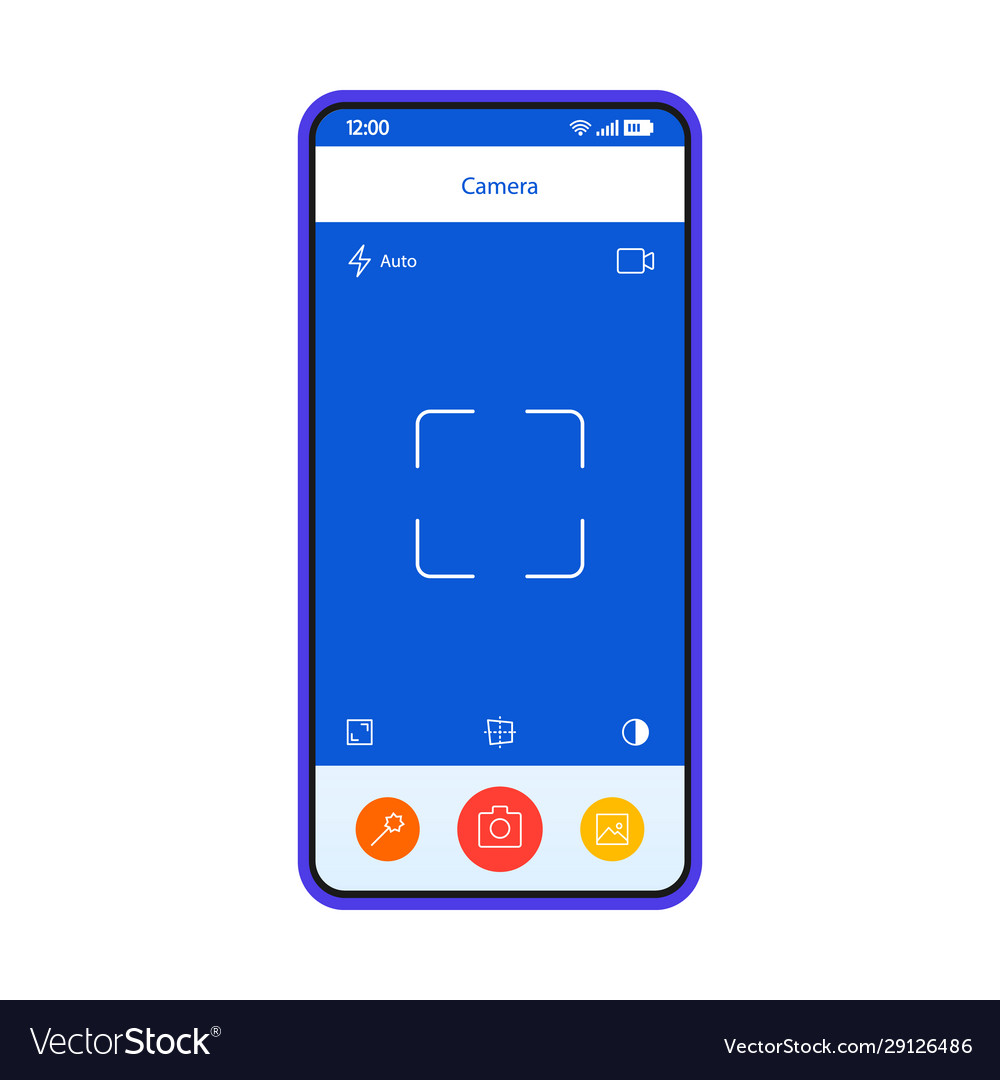 Smartphone camera interface template