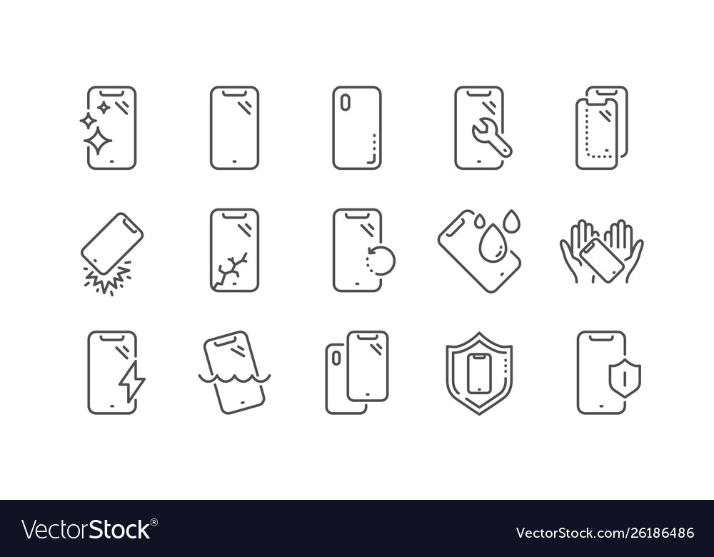 Smartphone-Schutz Icons