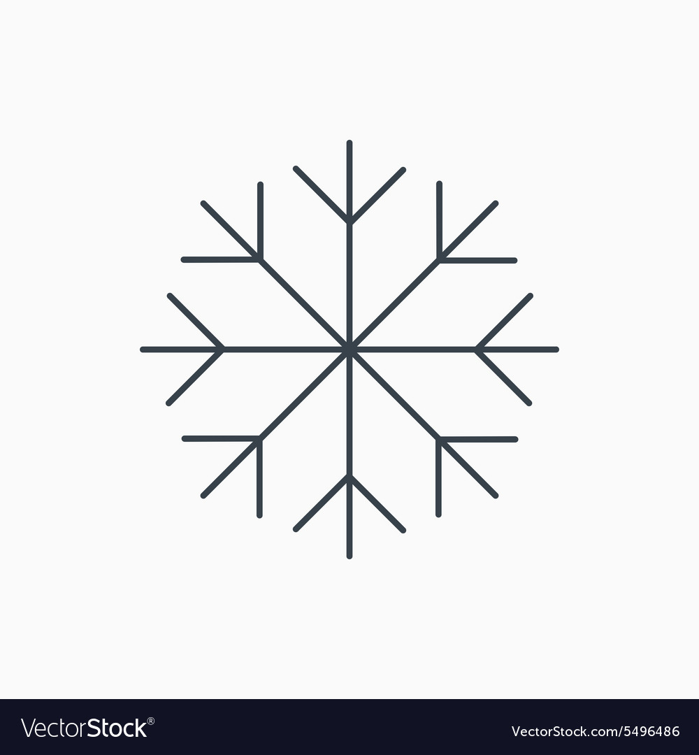 Snowflake icon snow sign air conditioning