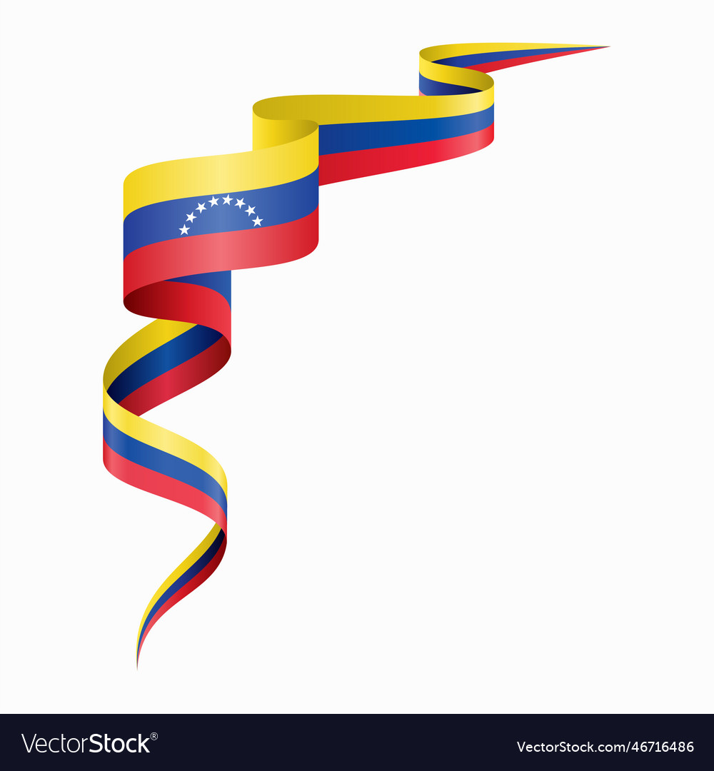 Venezuelan flag wavy abstract background Vector Image