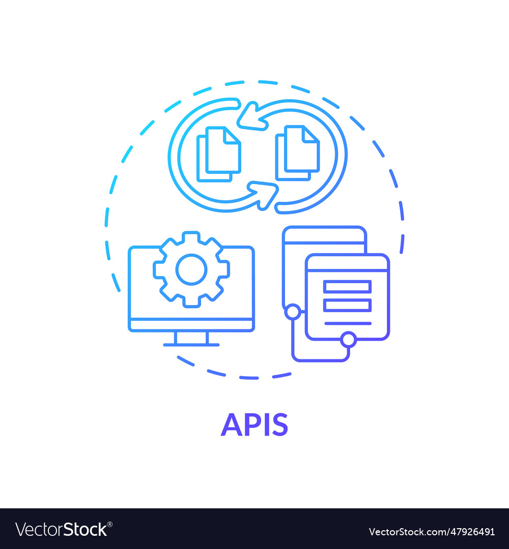 2d apis concept linear icon