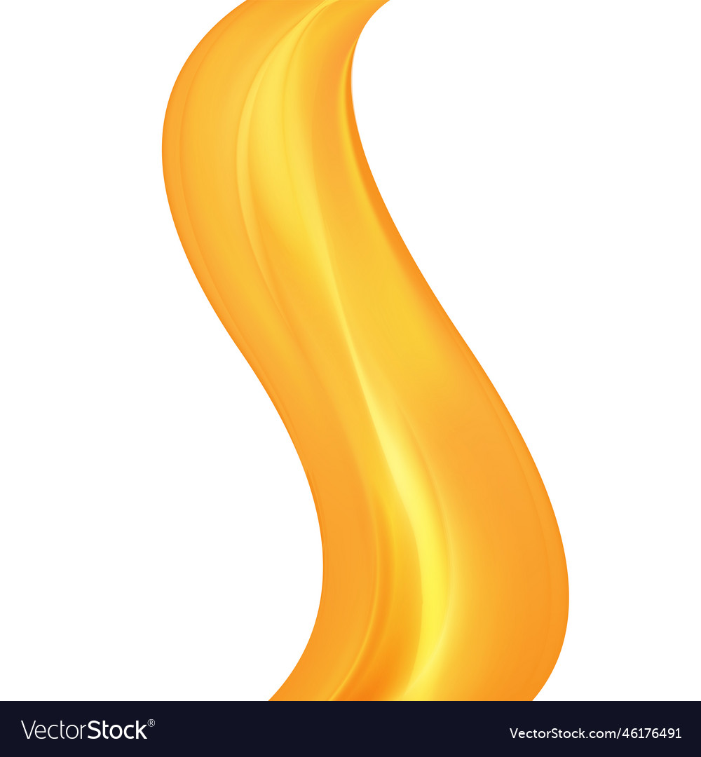 Abstract orange smooth curve lines wavy design vector image Abstract orange smooth curve lines wavy design