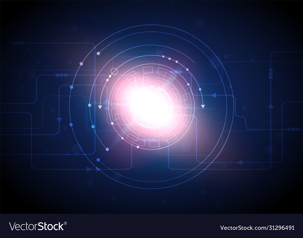 Circuit technology background with hi-tech digital Vector Image Circuit technology background with hi-tech digital