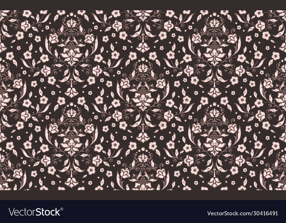 Damask seamless emboss pattern background vector image Damask seamless emboss pattern background
