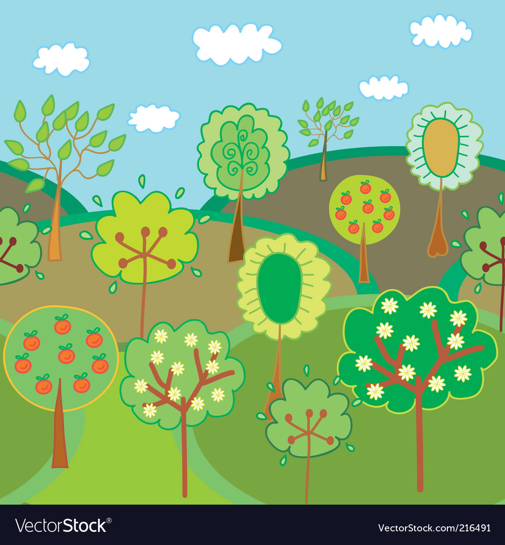 Garden border Royalty Free Vector Image - VectorStock