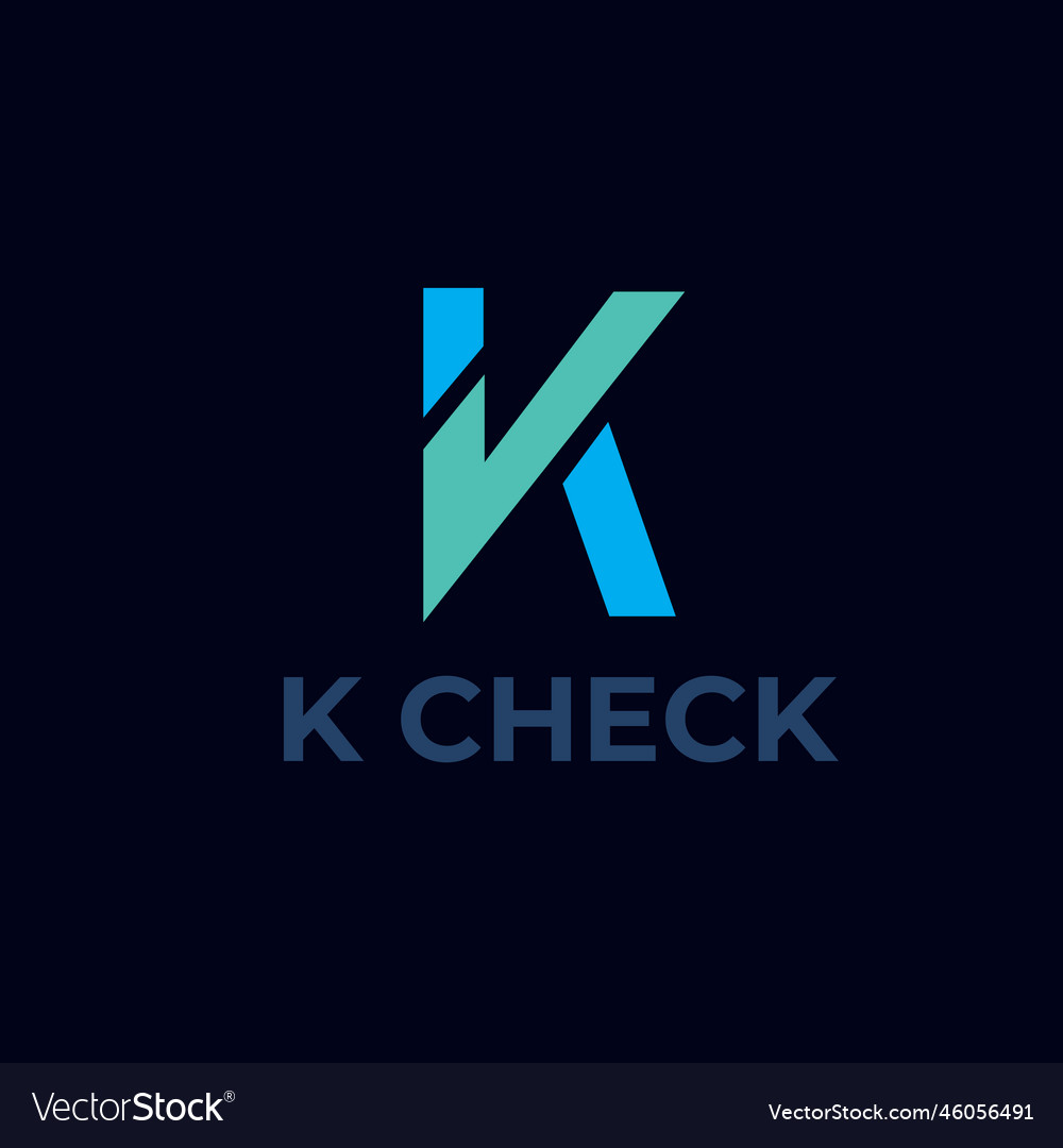 K letter checklist logo design