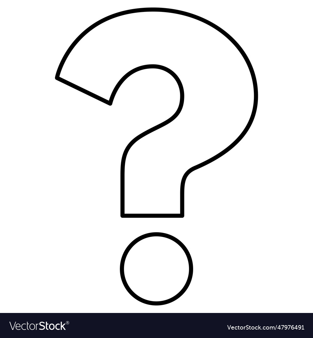 Outline question mark icon in trendy style Vector Image