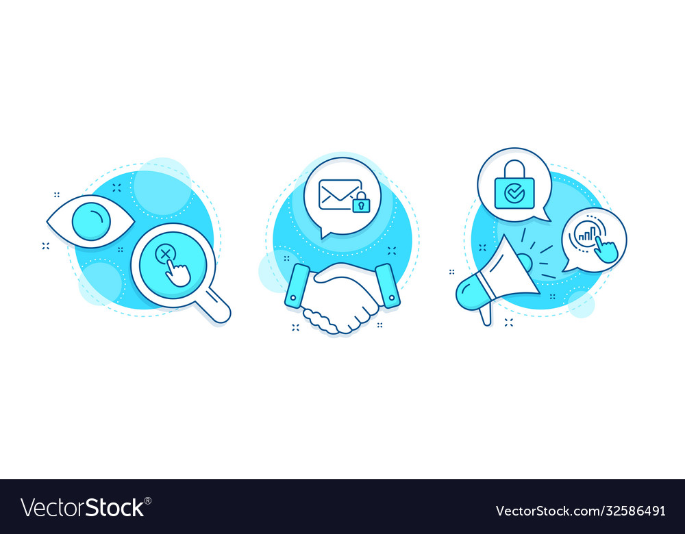 Passwort-Verschlüsselung ablehnen Klicken Sie und sichern Sie E-Mail vector image Passwort-Verschlüsselung ablehnen Klicken Sie und sichern Sie E-Mail