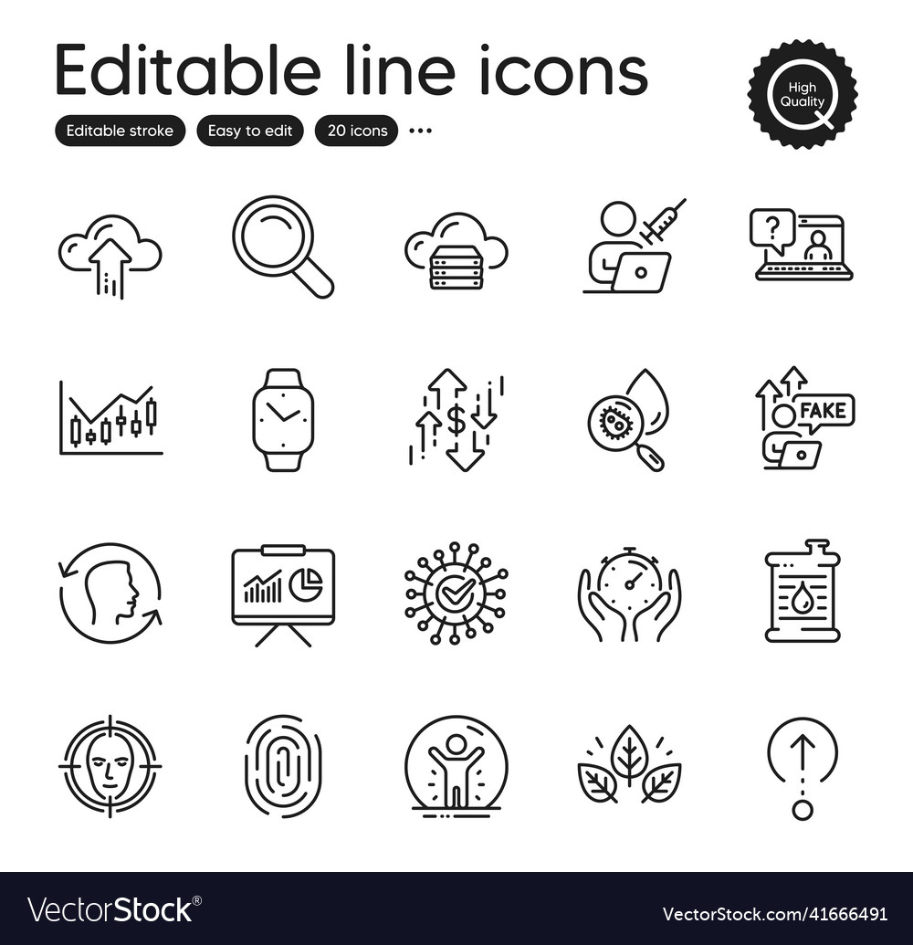 Set of science outline icons contains