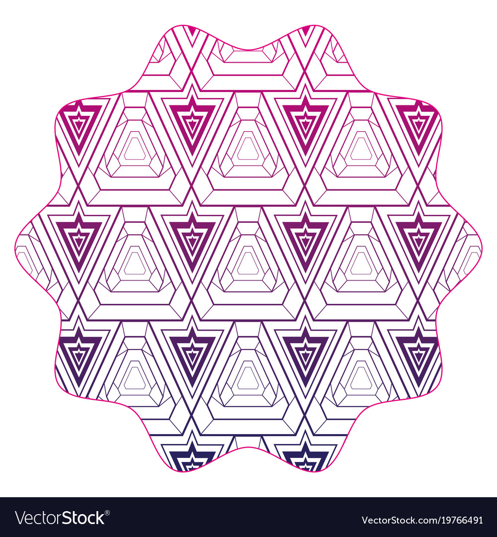 Silhouette star with pattern seamless graphic Vector Image