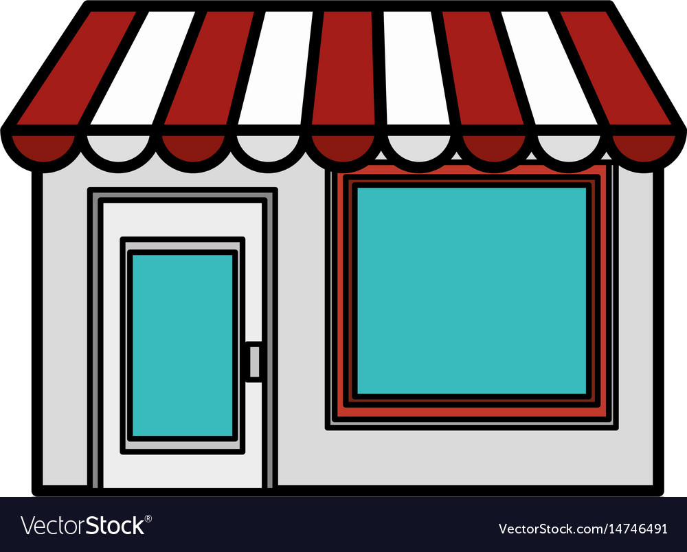 Store building front icon Royalty Free Vector Image