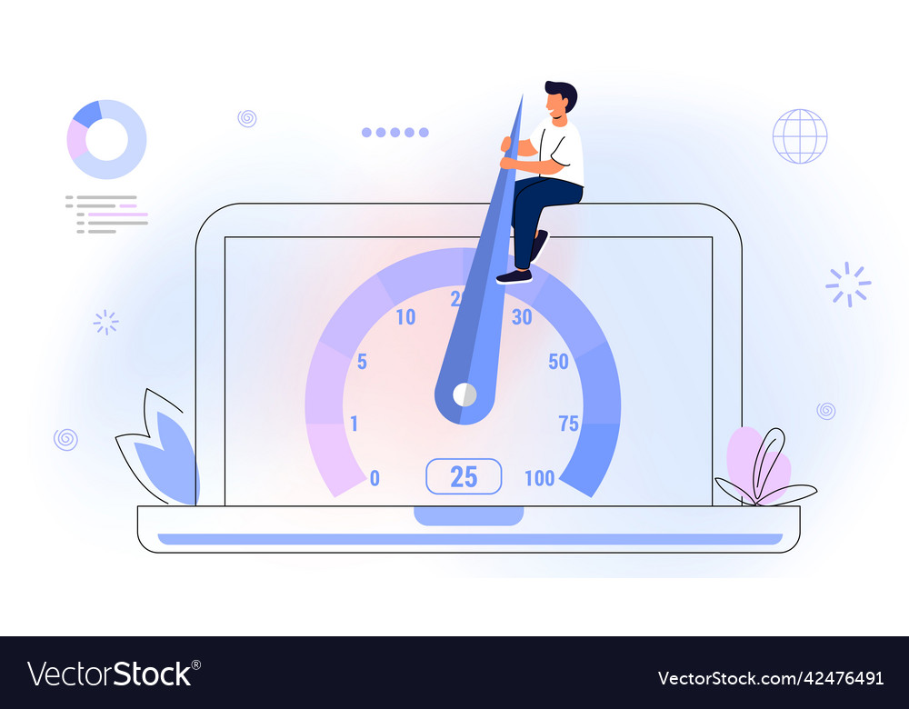 Website loading optimization page speed and seo Vector Image Website loading optimization page speed and seo