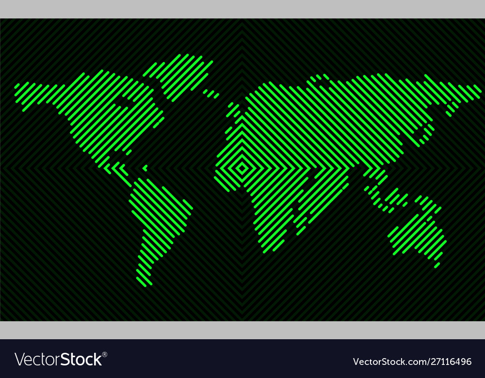 Abstract world map polygon lines geography