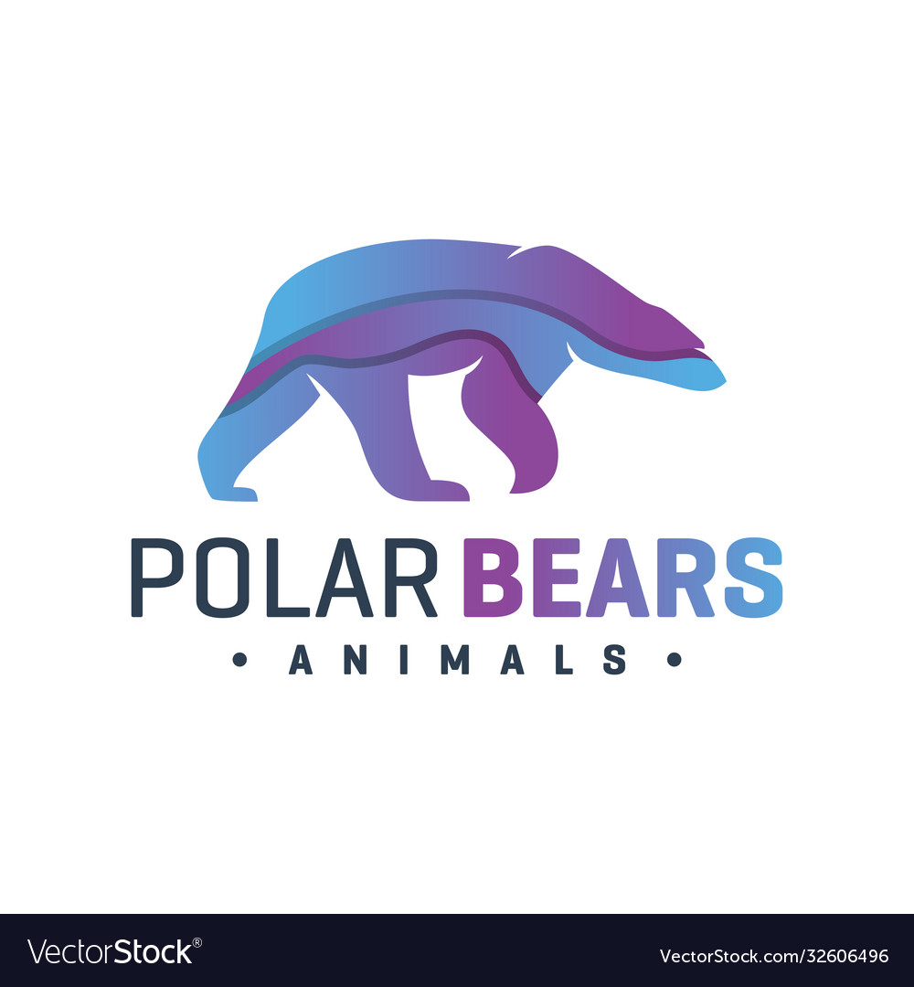 Animal bear fur color logo