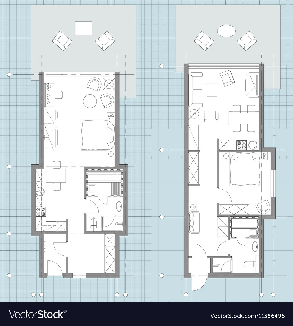 Apartment Floor  Plan  Sketch  Royalty Free  Vector Image