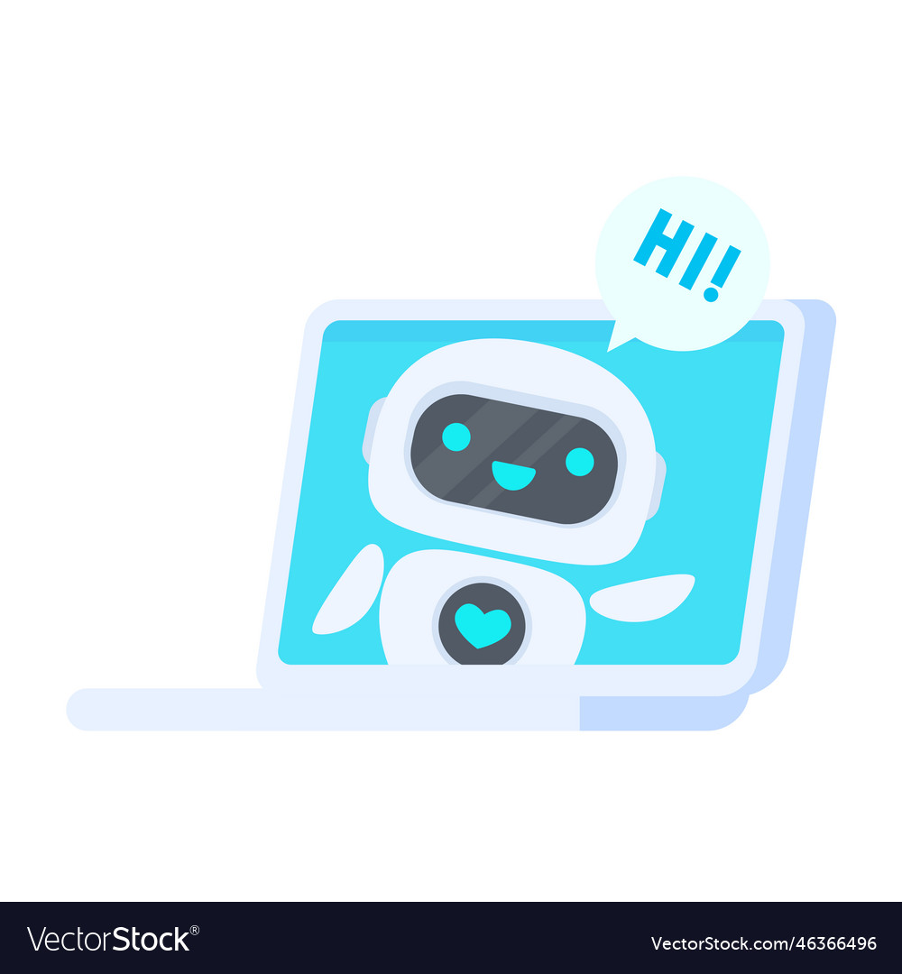 Auto reply system with intelligent robots provide vector image Auto reply system with intelligent robots provide