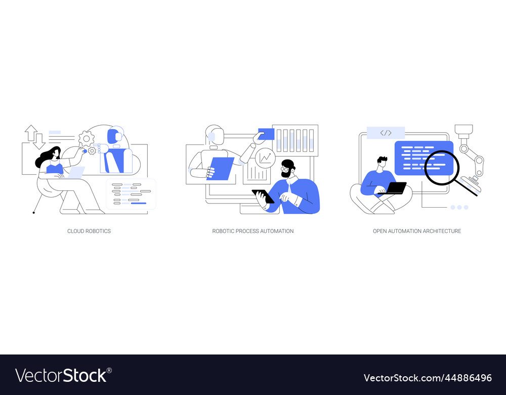 Computer science abstract concept vector image Computer science abstract concept