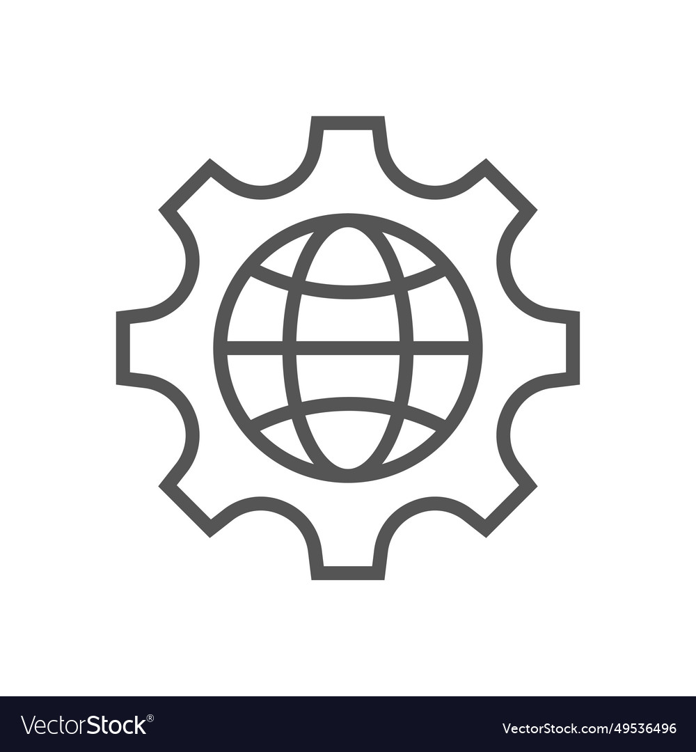 Global setting icon perfect use for print media