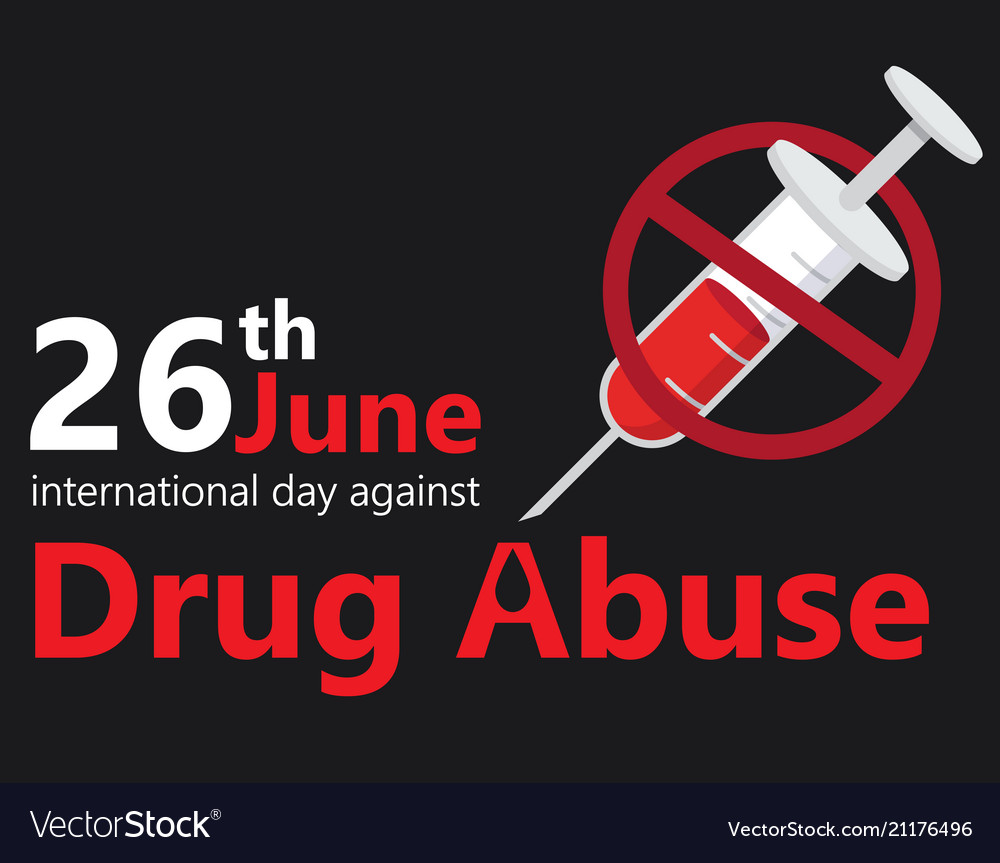 International Day Against Drug Abuse Banner Vector Image