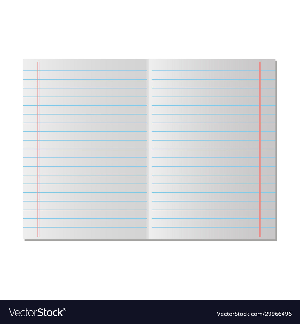 Lined paper blank sheet