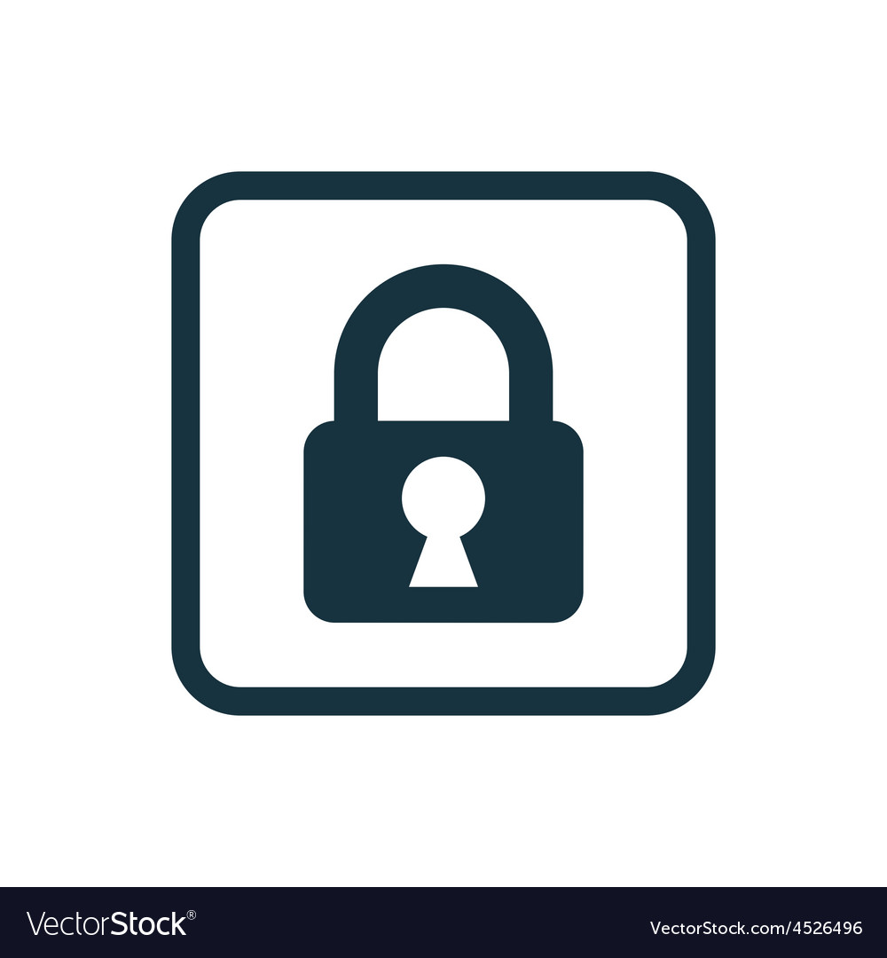 Lock icon rounded squares button