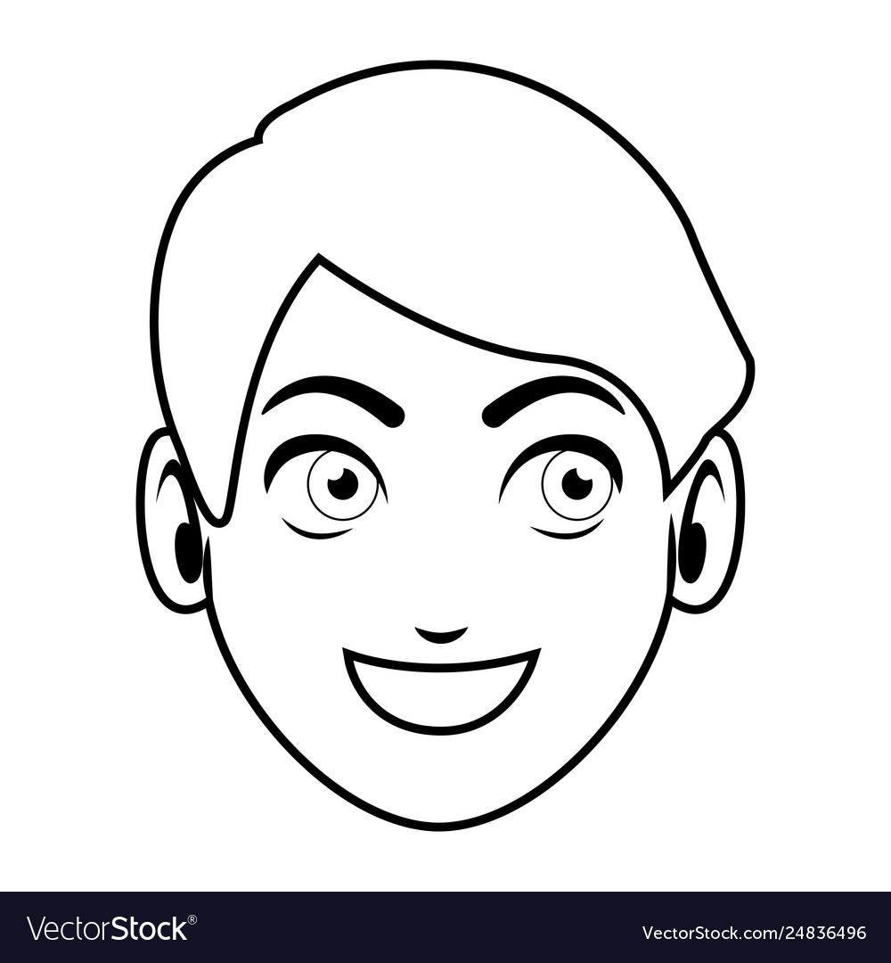 Man face cartoon Royalty Free Vector Image - VectorStock