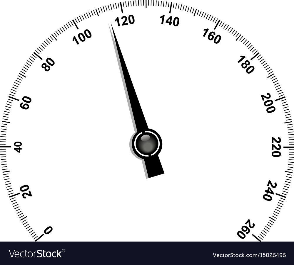 Needle Speedometer With Black Numbers Royalty Free Vector