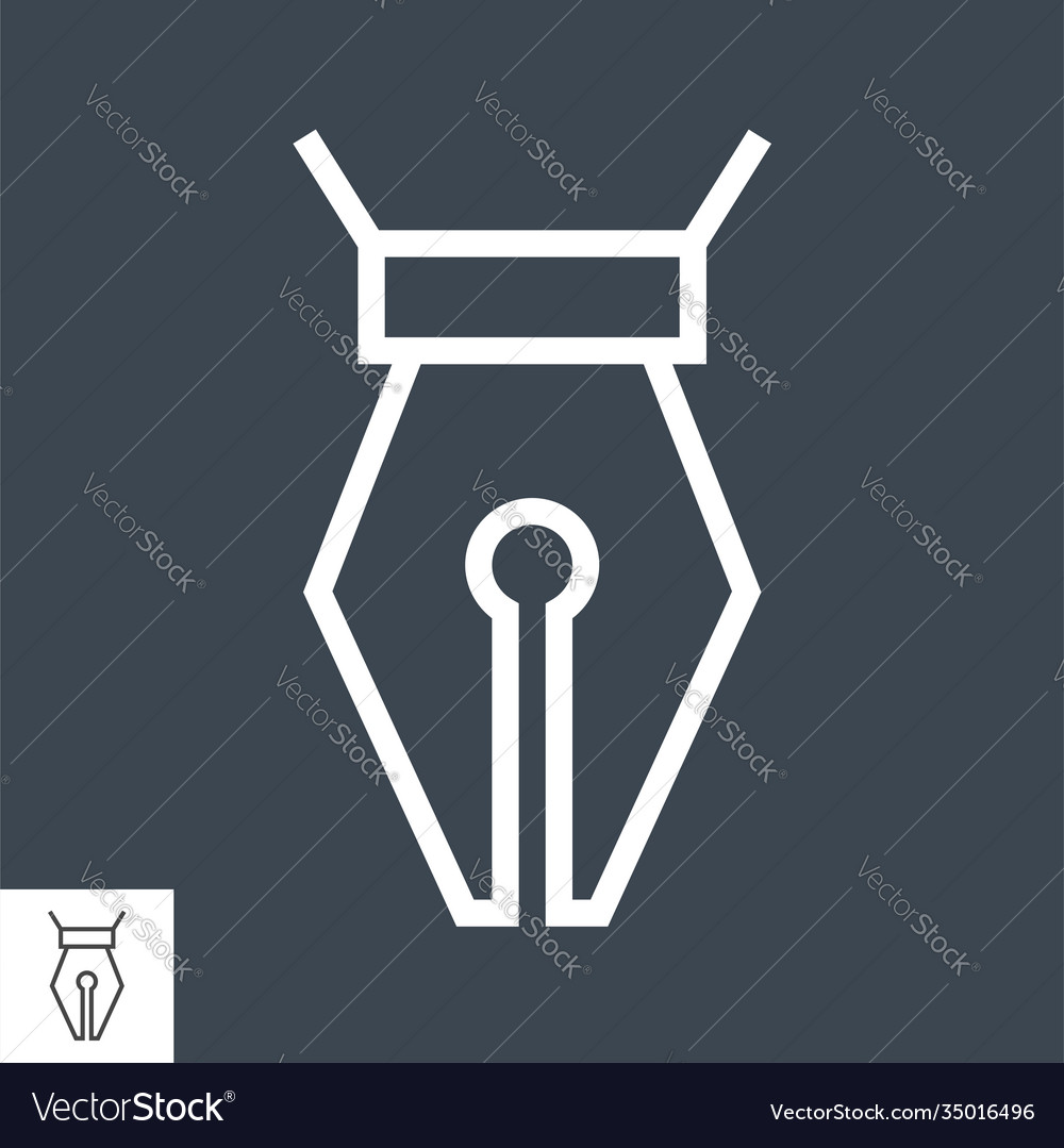 Nib thin line icon