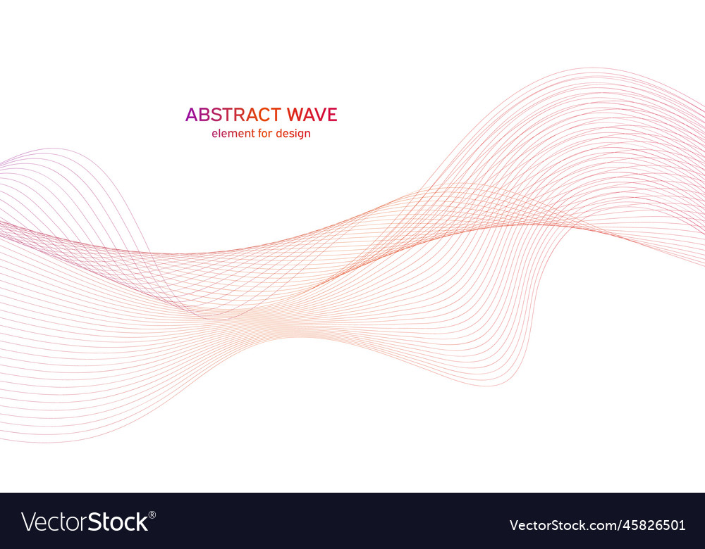 Abstract colorful wave element for design