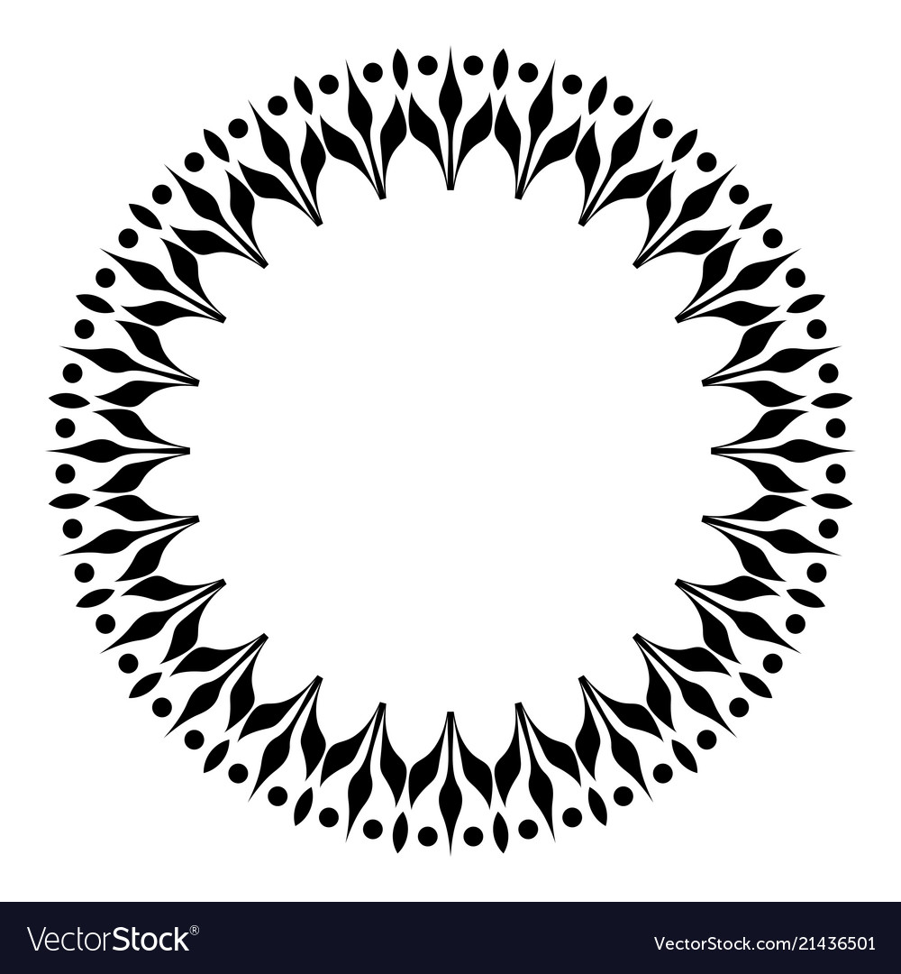 black and white circle designs