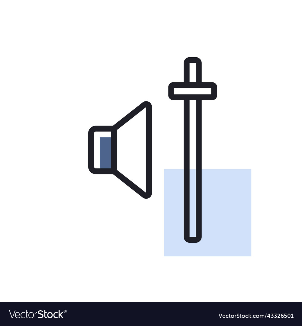Audio volume slider control isolated icon graph