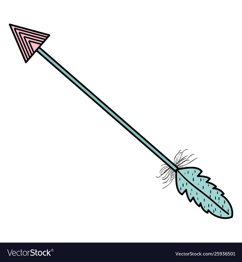 Bohemian arrow with feathers icon