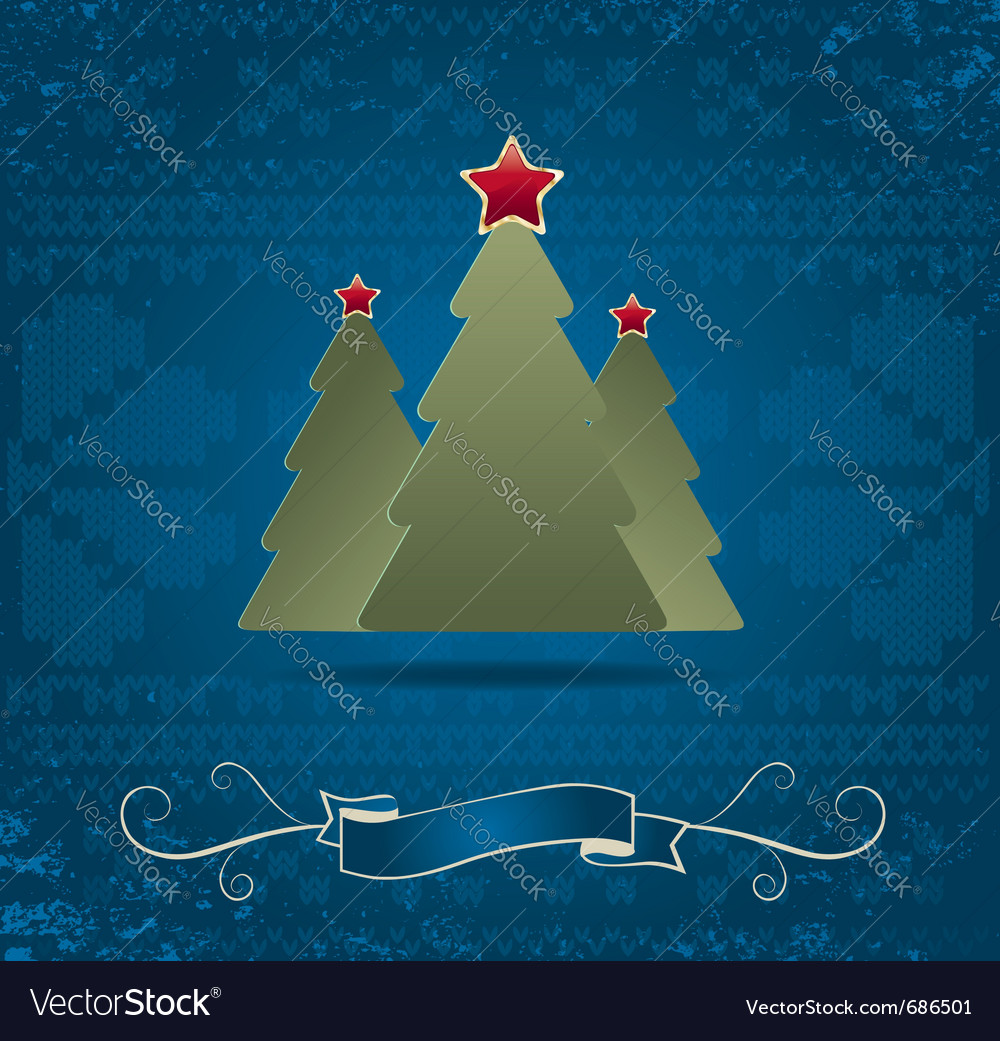 Christmas trees Royalty Free Vector Image VectorStock