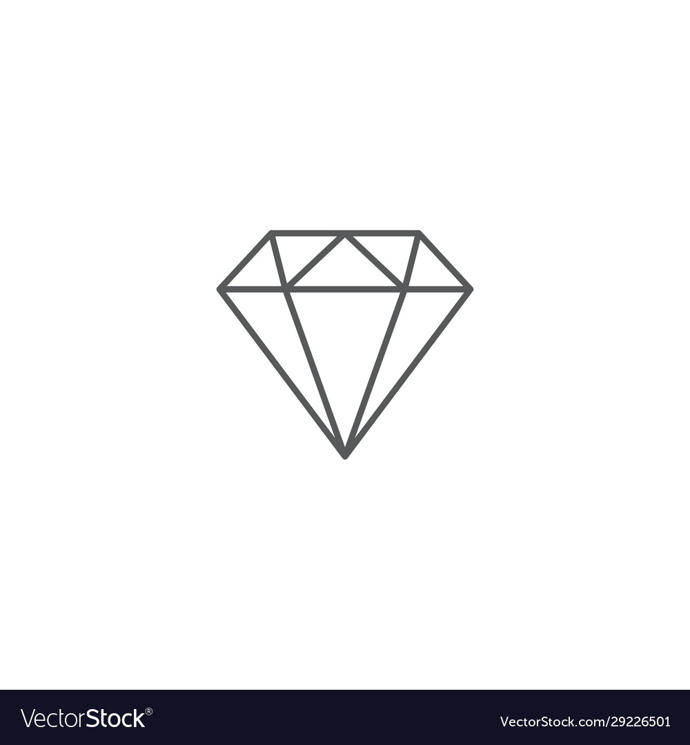 Diamond line icon outline sign linear style