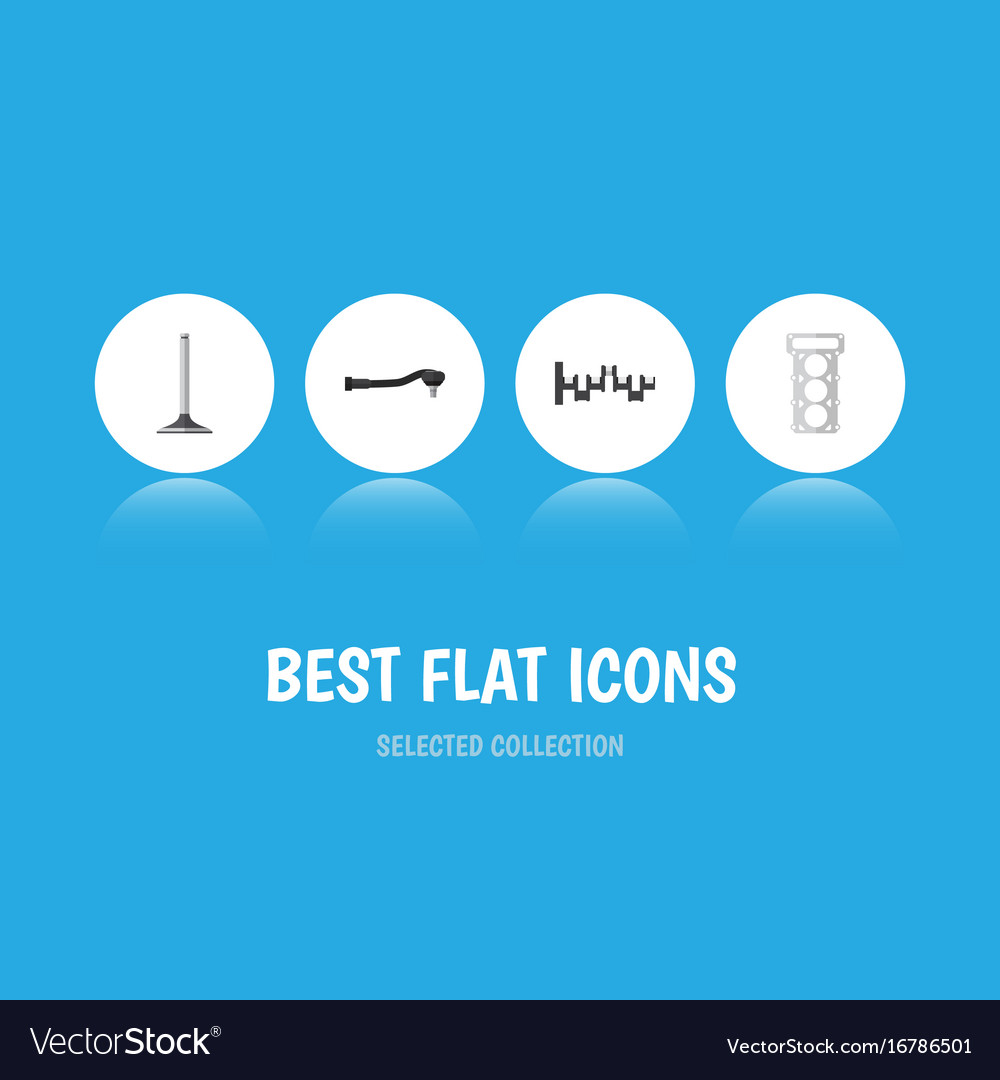 Flat icon auto set of input technology steels