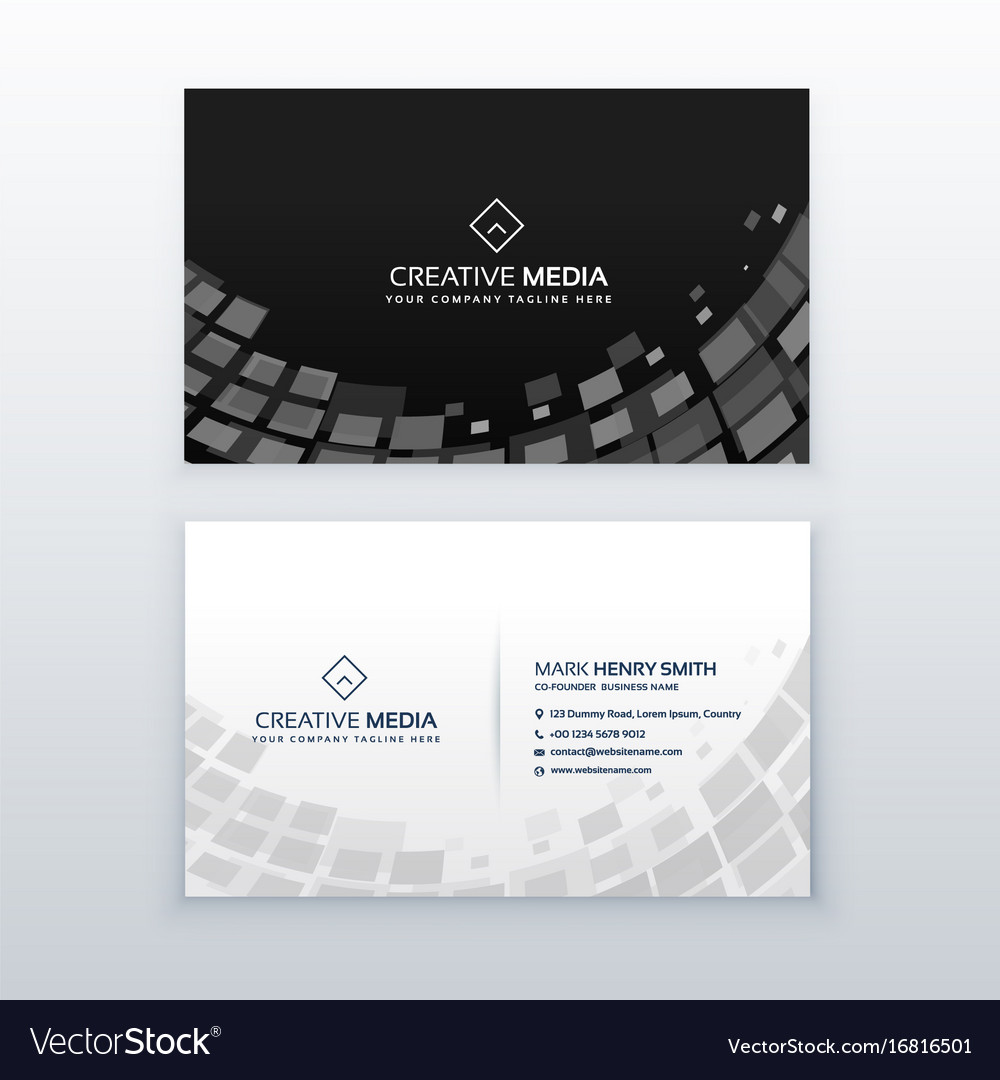 Mosaic style business card design template