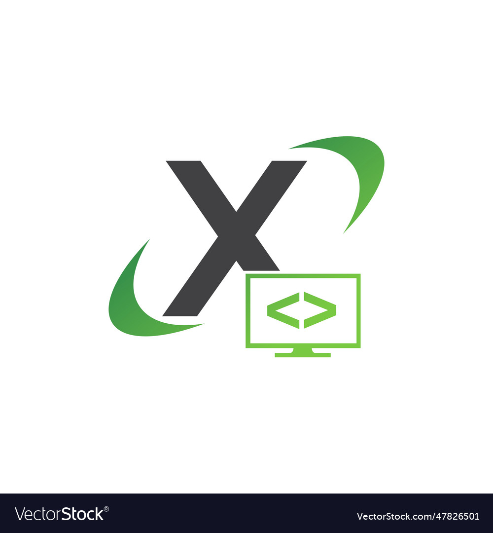Programming code and technology logo template
