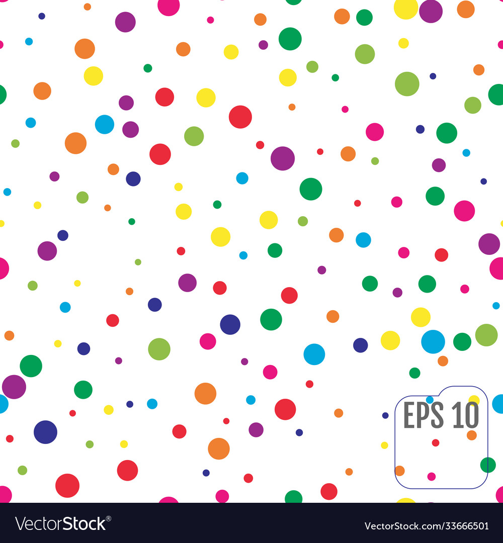 Seamless pattern with colorful polka dots vector image Seamless pattern with colorful polka dots