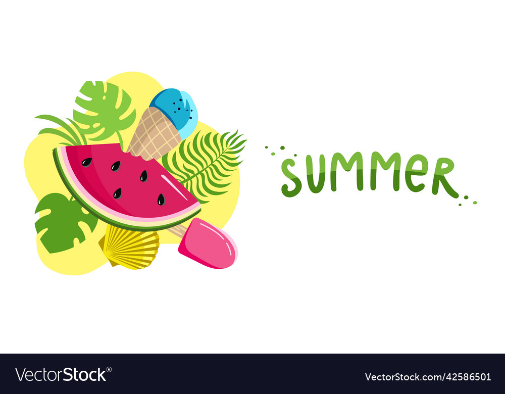 Summer background website header colorful Vector Image Summer background website header colorful