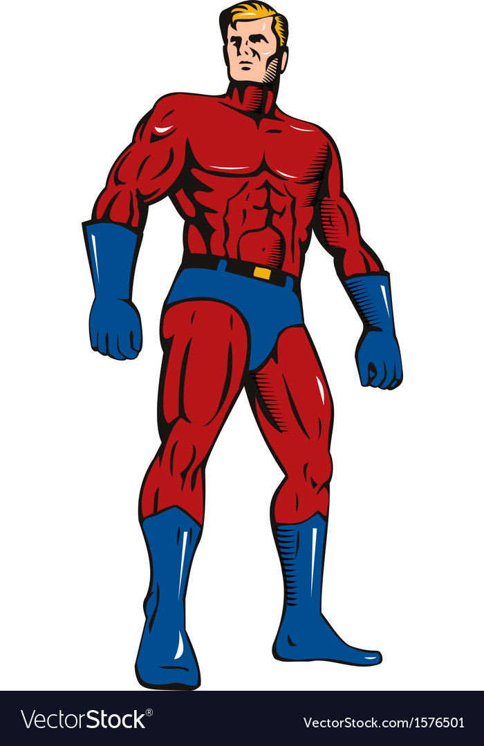 Super Hero Retro Royalty Free Vector Image - VectorStock