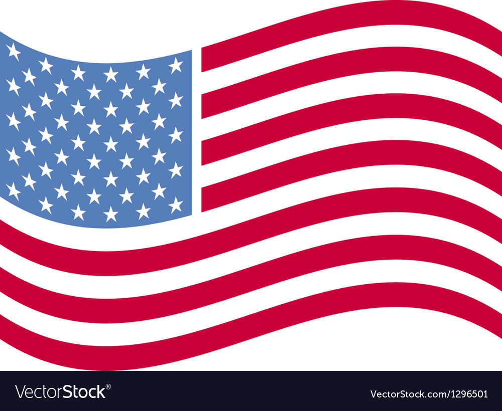 wavy american flag vector