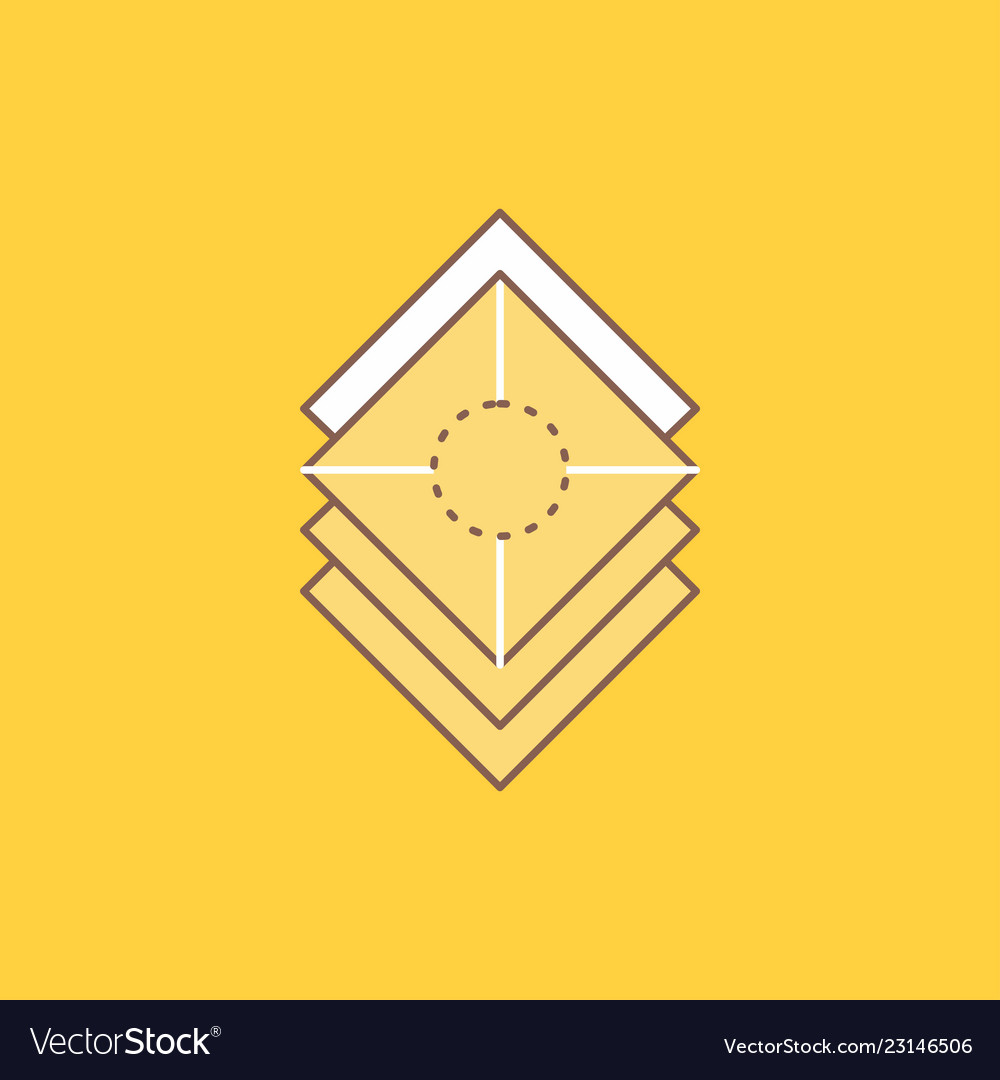Arrange design layers stack layer flat line Vector Image Arrange design layers stack layer flat line